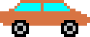 portocaliu pixel auto