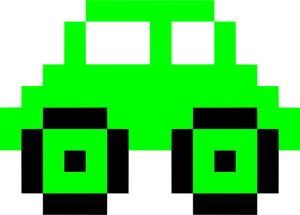Image de voiture de pixels vert