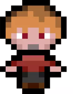 Illustrazione di vettore del personaggio pittoresco pixel sfocati