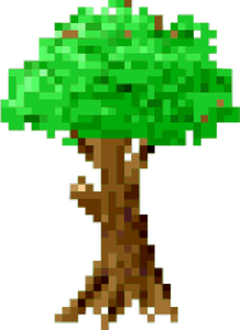 Pixel tree symbol