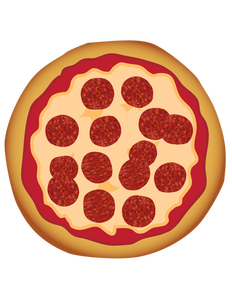 Pepperoni pizza vektorové ilustrace