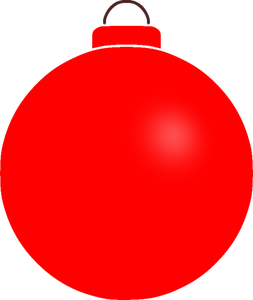 Einfache Rote Christbaumkugel