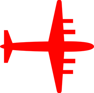 Vliegtuig silhouet
