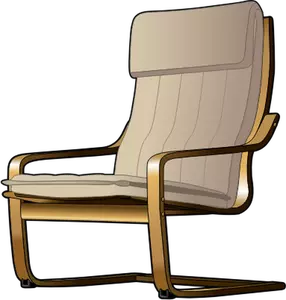 Front view of desk chair vector drawing