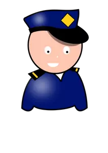 Icona di poliziotto avatar vettoriali