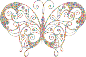 Ornamental colored butterfly