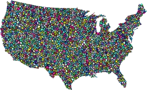Polyprismaattinen Yhdysvaltain kartta