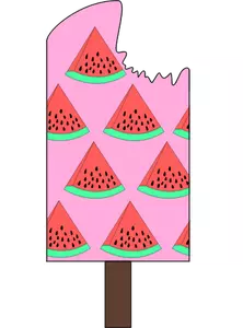Wassermelone Eis am Stiel