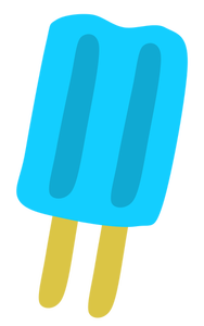 Albastru de îngheţată de pe stick-ul de desen vector