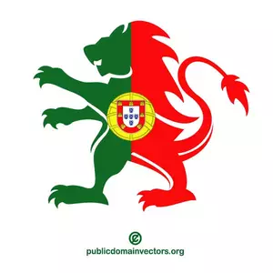 Cresta con bandiera del Portogallo