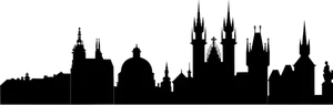 Illustrazione vettoriale silhouette di Praga