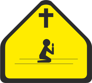 Gebed zone teken vector illustraties