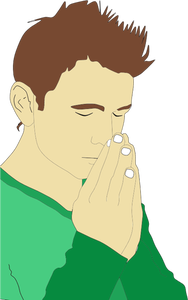 Porträt eines Mannes beten