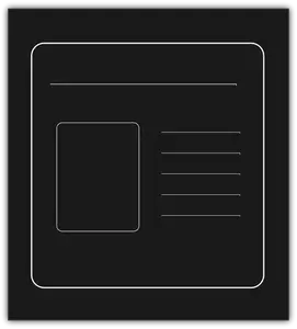 Černobílá prezentace ikonu vektorové grafiky
