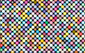 Colorful circles on black background