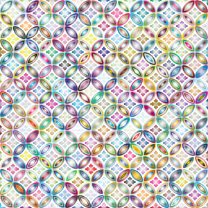 Prismatic bloemdessin patroon
