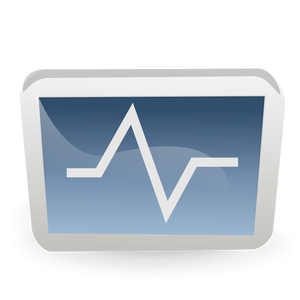 Srdeční monitor ikona vektorové ilustrace