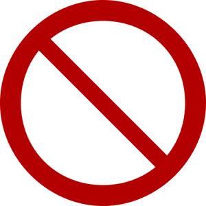 Zakaz symbol wektor clipart