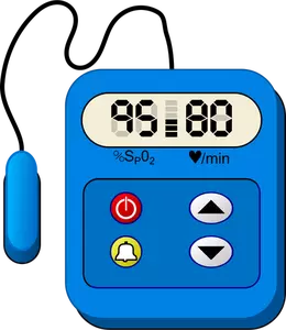 Heart rate monitor device vector clip art