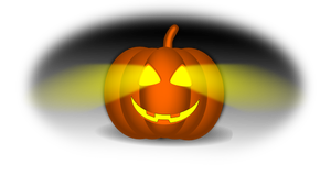 Osvětlená Halloween dýně vektorový obrázek