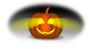Immagine di illuminato Halloween zucca vettoriale