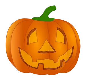 Orange smiling pumpkin vector clip art