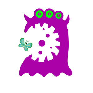 Cartoon purple monster