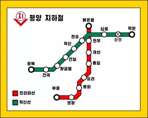 Pyongyang Metro lijn kaart