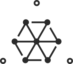 Pythagorean tetrad sign vector image