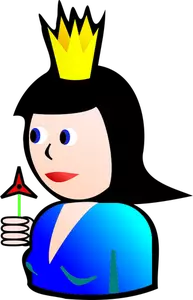 Koningin van diamanten cartoon vector afbeelding