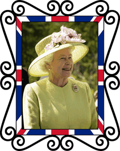 Homenagem da Rainha Elizabeth II stand imagem vetorial