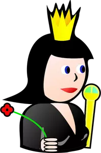 Königin der Spaten comic Vektor-Bild