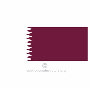 Vector flagg Qatar