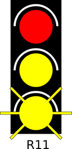 Grafică vectorială de chihlimbar du-te semafor ilustrare