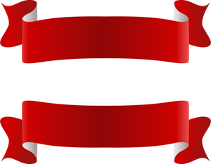 Image vectorielle de ruban rouge et blanc