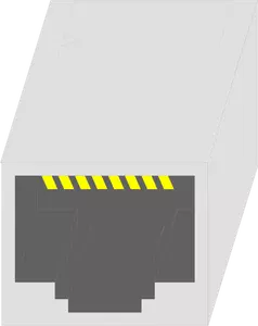 Złącze RJ-45 LAN kobiece wektor clipart