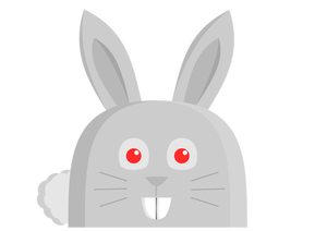 Uzun kulaklı tavşan çizim vektör