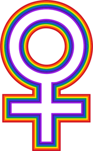 Regenboog vrouwelijke symbool