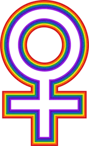 Símbolo feminino de arco-íris