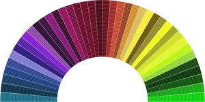 Vektor ilustrasi pelangi spektrum mosaik