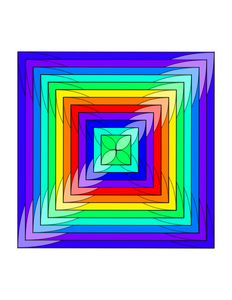 Ilustración de vector de cuadrado multicolor