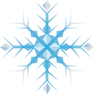 Illustrazione vettoriale semplice geometrica fiocco di neve