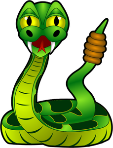 Desene animate şarpe cu clopoţei vector illustration