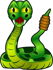 Cartoon rattlesnake vector illustration