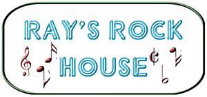 Ray's Rock huis neon teken vector afbeelding