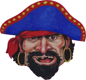 Ilustração realista do pirata
