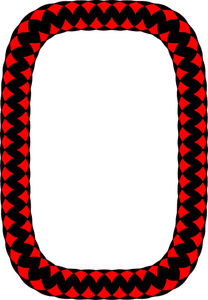 Rode rechthoekig raam