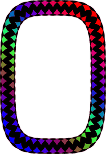 Marco rectangular en colores del arco iris