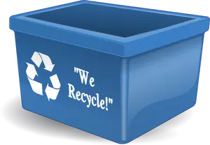 Azul vazio reciclagem bin vetor clip art