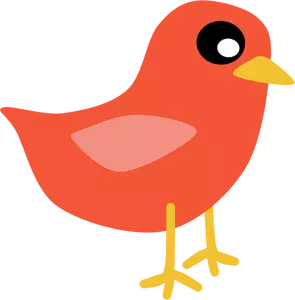 Roter Kardinal Vogel Vektor-ClipArt